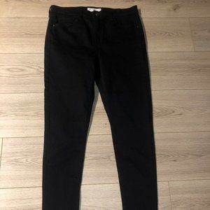 TOPSHOP Jamie High Waist Black Skinny Jeans Sz 34